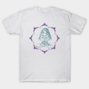 Mandala Meditation - Aqua Violet T-Shirt